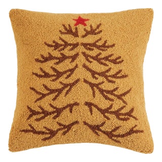 Reindeer Antler Tree Hook Pillow 16" x 16" For Sale