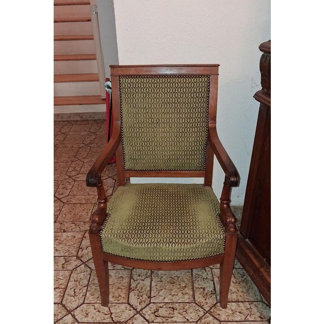 Empire Armchair with Dolphins in Mahogany, 1800s For Sale - Image 6 of 7