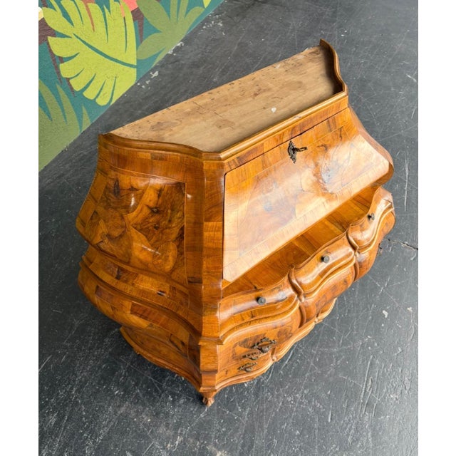 Late 1900s Italian Burl Secretary For Sale - Image 4 of 17