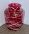 Glass Contemporary Art Glass Vase in Cranberry and Periwinkle Signed For Sale - Image 7 of 7