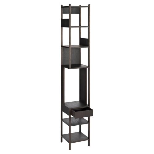 Left Handed Black Oiled Oak Lungangolo Shelves by Achille Castiglioni for Karakter For Sale - Image 12 of 12
