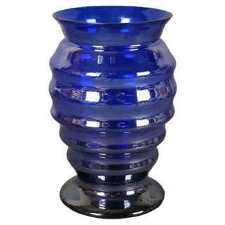 Antique Art Nouveau German Colored Glass Vase by Jean Beck For Sale