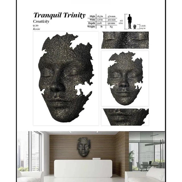 Mid 20th Century Mid 20th Century by Marco Oliver - "Tranquil Trinity Creativity" For Sale - Image 5 of 5