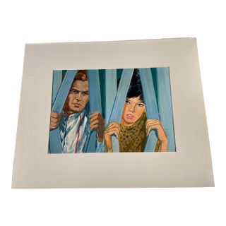 Land of the Giants Concept Art Painting Iwin Allen 1960's Hollywood Mid-Century Modern Space Age Pop Culture Art Hollywood Television Movies For Sale