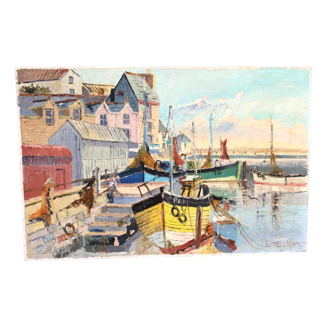 French Riviera, 1960s, Oil Painting For Sale