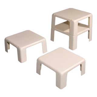 Space Age Gatti Side Tables by Mario Bellini for C&B Italia, 1970, Set of 4 For Sale