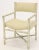 Distressed Finish Faux Bamboo Capitan Chairs With X Bases - a Pair For Sale - Image 10 of 13