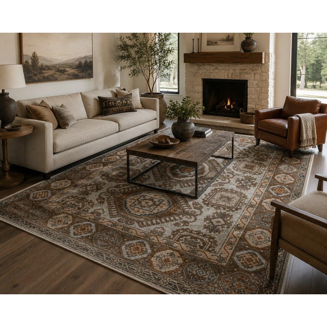 Traditional 8x10 Sloane Kazak Ivory Floral Traditional Hand Knotted Wool Carpet Rug For Sale - Image 3 of 6