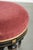 Wood Antique English Stool with Red Fabric Seat and Black Wooden Base with Gold-Colored Details For Sale - Image 7 of 12