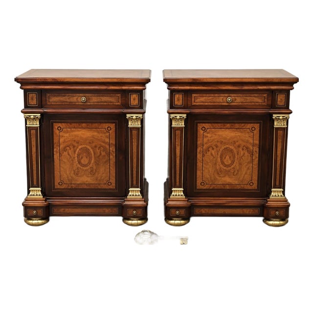 Authentic Marzorati Impero Italian Bedroom Furniture – Dresser, Mirror & 2 Nightstands For Sale