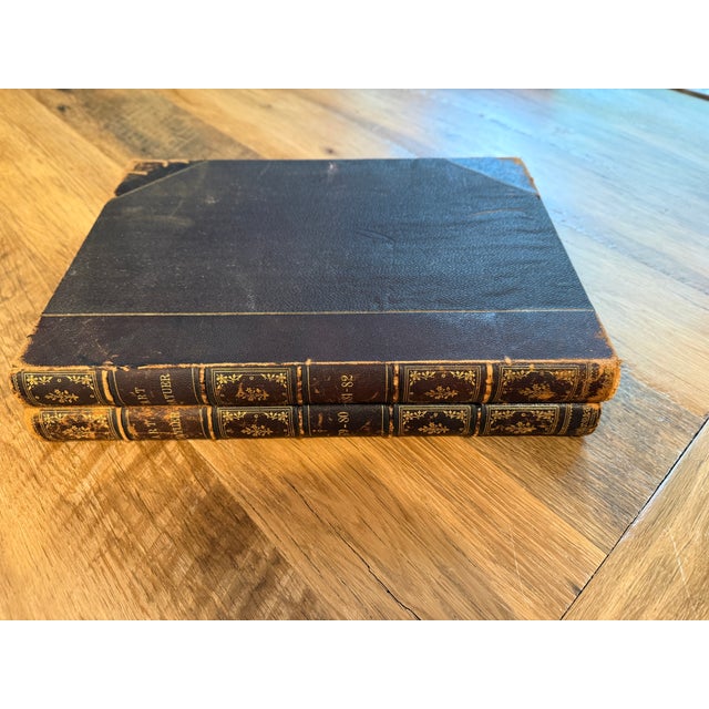 19th Century 1879–1882 Leather Hardcover Books Art Amateur Bound Journals by Montague Marks – Set of 2 Deluxe Volumes For Sale - Image 5 of 14