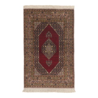 Vintage Persian Qum Rug, 03'01 X 04'09 For Sale