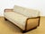 Beige Art Deco Living Room Set in Curved Wood with Tweed and Cane, 1950s, Set of 3 For Sale - Image 8 of 18