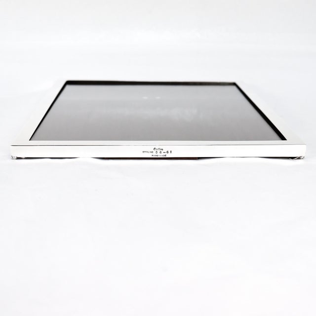 Wood Vintage Signed Cartier Sterling Silver Mid-Century Picture or Photo Frame For Sale - Image 7 of 17