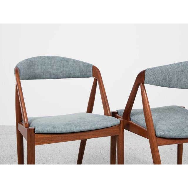 Mid-Century Danish Model 31 Dining Chairs in Teak by Kai Kristiansen for Schou Andersen, Set of 4 For Sale - Image 5 of 13