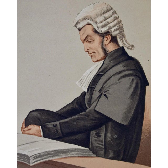 Victorian Sir Henry James, Statesman: 19th C. Vanity Fair Caricature by Pellegrini (Ape), 1874 For Sale - Image 3 of 6