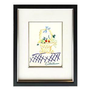 Picasso Lithograph 63 Floral Watch 1968 Framed