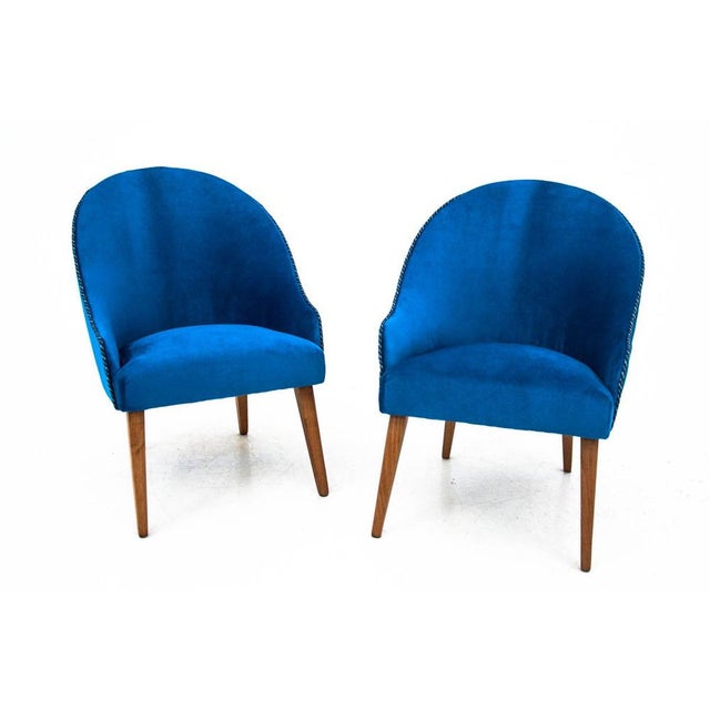 Polish Club Chairs, 1960s, Set of 2, in Restored conditions. Designed 1960 to 1969