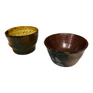 1980s Signed Studio Made Pottery Rubin 2 For Sale