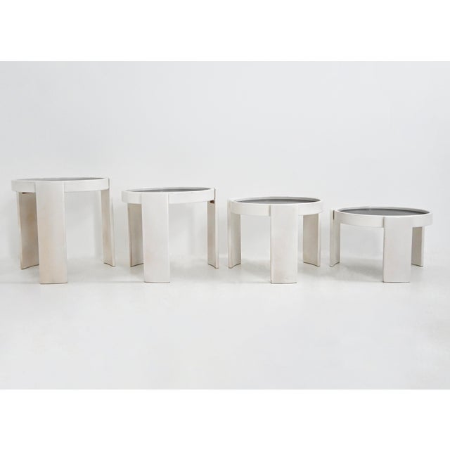 Wood Model 780 Nesting Tables by Gianfranco Frattini for Cassina, 1960s, Set of 4 For Sale - Image 7 of 13