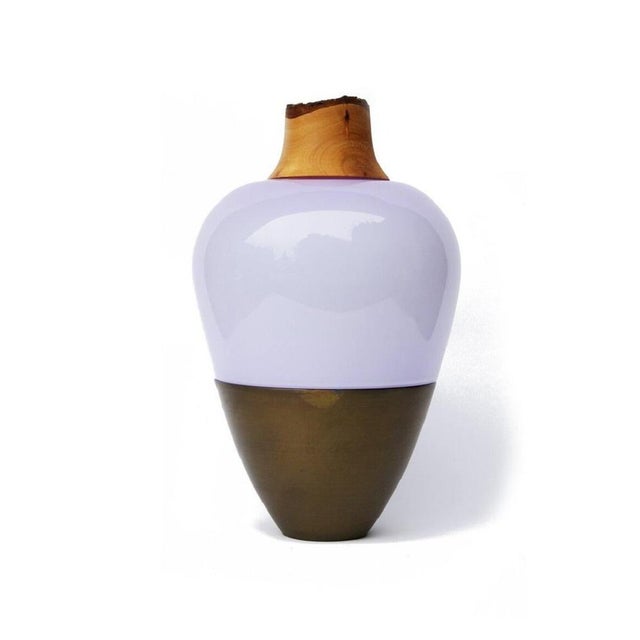 Lavender and Copper Patina India Vase I by Pia Wüstenberg For Sale - Image 6 of 15