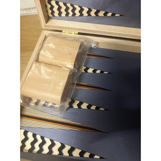2020s Wolfum “Wavy” Tabletop Backgammon Set For Sale - Image 5 of 9