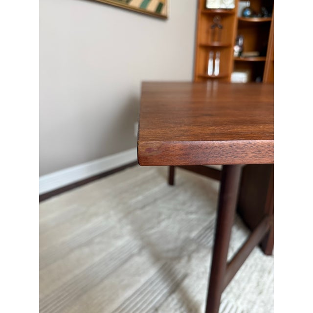 Vintage Walnut "Gate Leg" Dining Table With Drop Leaves After George Nelson for Herman Miller For Sale - Image 14 of 16