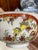 Persimmon Vintage Chinese Hand Painted Foo Dog & Flora Porcelain Decorative Bowl For Sale - Image 8 of 11