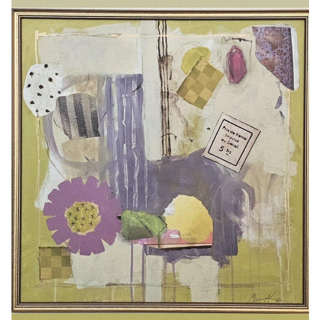 Abstract 5 Francs Abstract Collage Painting For Sale - Image 3 of 4