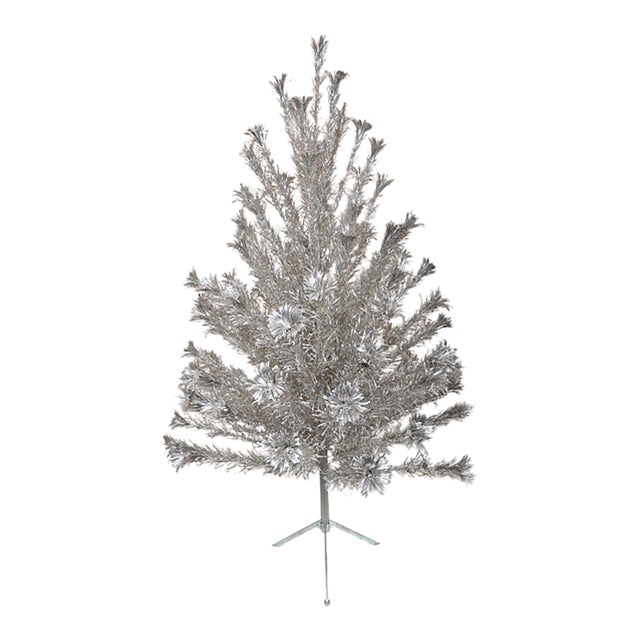 6 Foot Vintage Aluminum Christmas Tree by Silverline For Sale