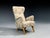 Mid-Century Modern Carl Gustaf Hiort Af Ornäs, Armchair, Fabric, Lacquered Wood, Finland, 1940s For Sale - Image 3 of 10