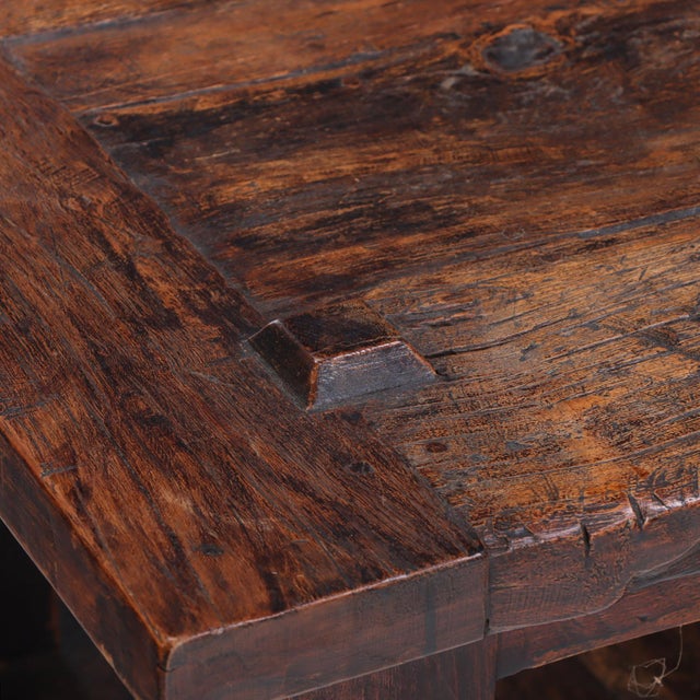 French Solid Oak Brutalist End Table, C. 1960. For Sale In Philadelphia - Image 6 of 7