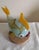 Vintage Fish Table Lamp in Colored Glass & Beech from Joska-Kristall, 1990s, in Very Good conditions. Designed 1990 to...