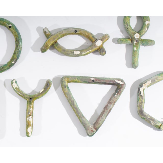 Set of 10, 1991 “Essential Equation” Abstract Ceramic Wall Sculptures Ana England For Sale - Image 4 of 10