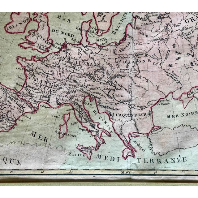 English 18th C. Map of European Rivers and Mountains by Jean-Baptiste Louis Clouet (1729-1790) For Sale - Image 3 of 9