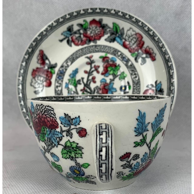 Indian Tree Pattern Cups & Saucers by Wood’s Burslem, England - Service for 8 For Sale - Image 4 of 8