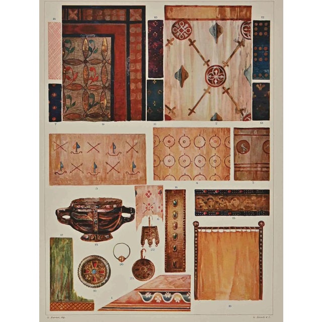 Decorative Motifs - Byzantine Styles is a print on ivory-colored paper realized by Andrea Alessio in the early 20th...