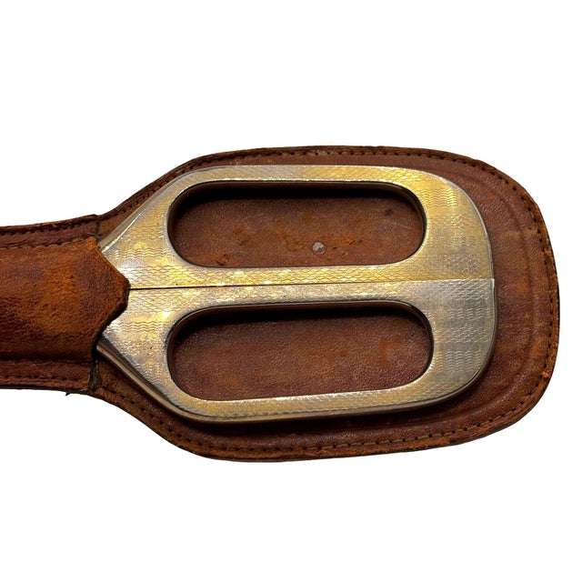 1930s 1930s Art Deco Brass Handle German Scissors in Leather Case by Arthur Salm For Sale - Image 5 of 11