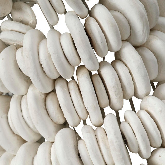 Jamie Young Jamie Young Amoeba Wood Beaded Wall Mirror For Sale - Image 4 of 6