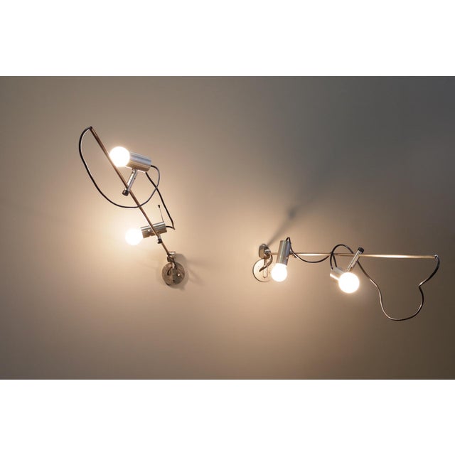 Model 1144 Wall Lamps by Tito Agnoli for O-Luce, 1950s, Set of 2 For Sale - Image 11 of 15