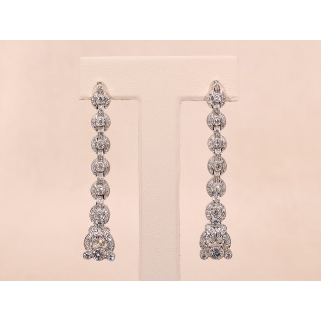 The Santa Rosa: Outstanding Antique Platinum Diamond Dangler Earrings, 2 Pieces For Sale In Philadelphia - Image 6 of 10