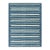 Rug & Kilim's Contemporary Dhurrie Rug in Blue with White Stripes - 9x12 For Sale