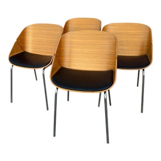 Set of Four Early 21st Century Babà Lounge/ Dining Chairs by Plank Furniture Italy. For Sale