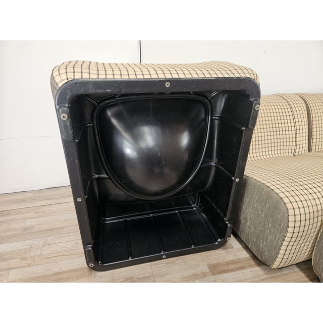 Modular Sofa in Checked Fabric, 1970, Set of 4 For Sale - Image 18 of 18