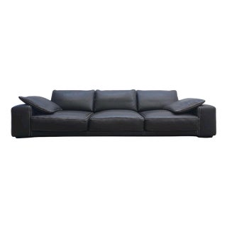 Leather Sofa in Brown by Roche Bobois For Sale