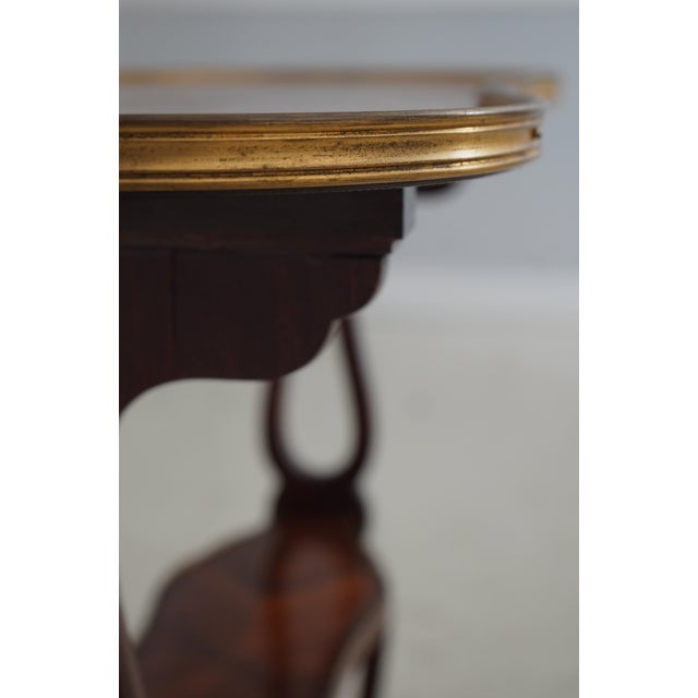 Antique 19th Century French Kidney Tiered Occasional Table For Sale - Image 9 of 13