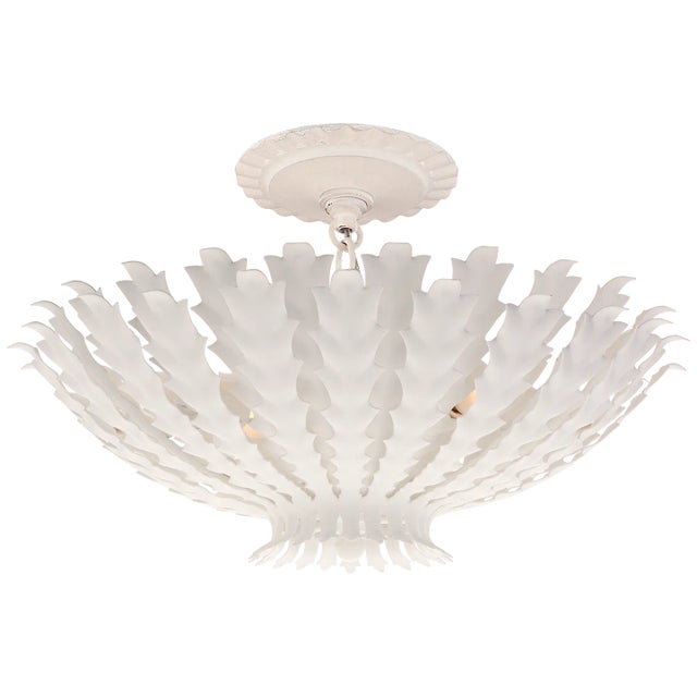 Hampton Small Chandelier in Plaster White Designer: AERIN Canopy: 6" Round Mounting: Chain Shade Detail: No Option Socket:...