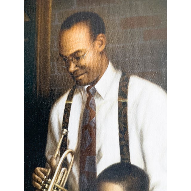 Mid-Century Modern Color Lithograph on Canvas, "Generations" by Jay C Baka For Sale - Image 9 of 11