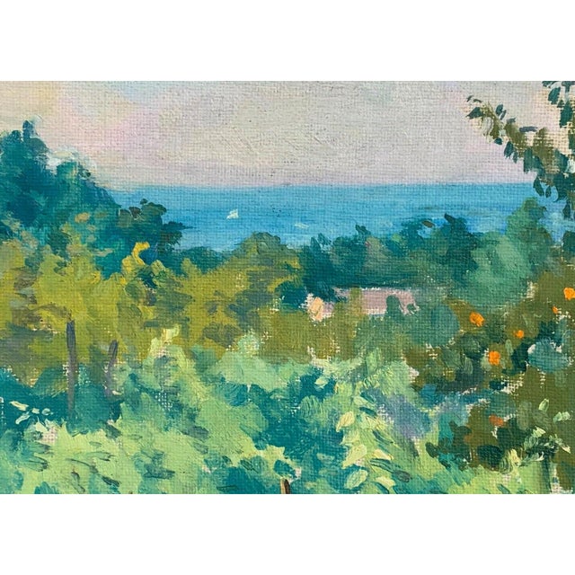 Vintage Ukrainian Impressionist Oil Painting, Rural Landscape, 1961 29-40 For Sale - Image 4 of 6