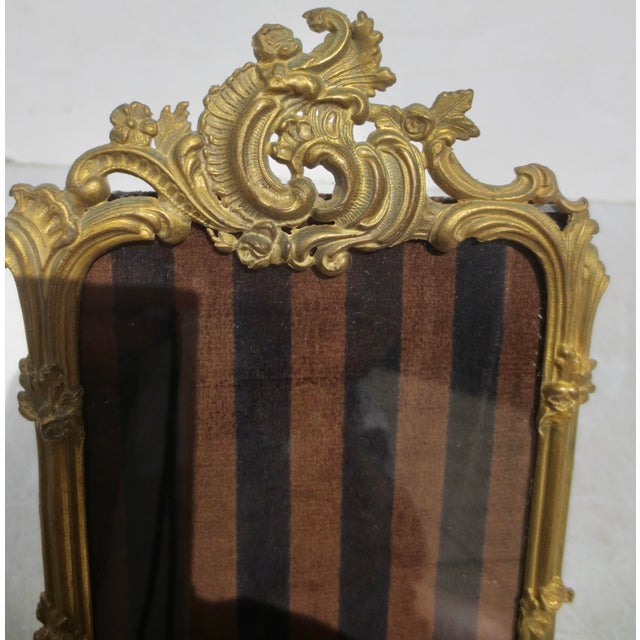 Gilt Brass Rococo Repousse Phtoto Frame For Sale In New York - Image 6 of 8